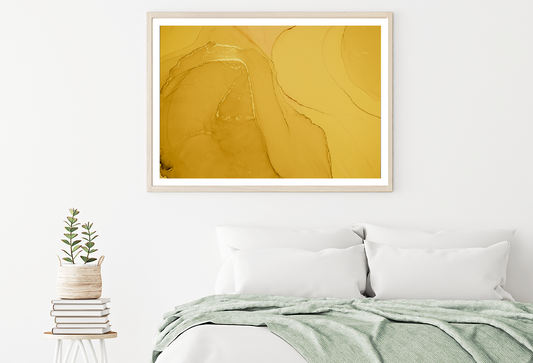 Yellow & White Abstract Design Home Decor Premium Quality Poster Print Choose Your Sizes