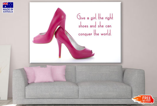 Woman Shoe Pair with Quote Fashion Print 100% Australian Made