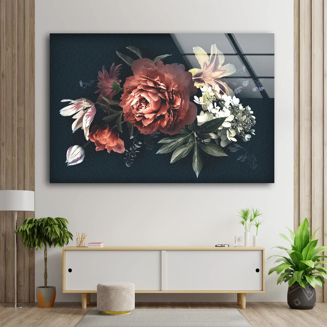 Rose Flowers Bunch Closeup Photograph Acrylic Glass Print Tempered Glass Wall Art 100% Made in Australia Ready to Hang