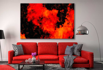 Bella Home 3d Abstract Volcanic Molten Lava Print Canvas Ready to hang