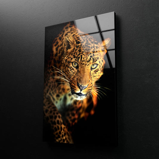 Leopard Closeup Photograph Acrylic Glass Print Tempered Glass Wall Art 100% Made in Australia Ready to Hang