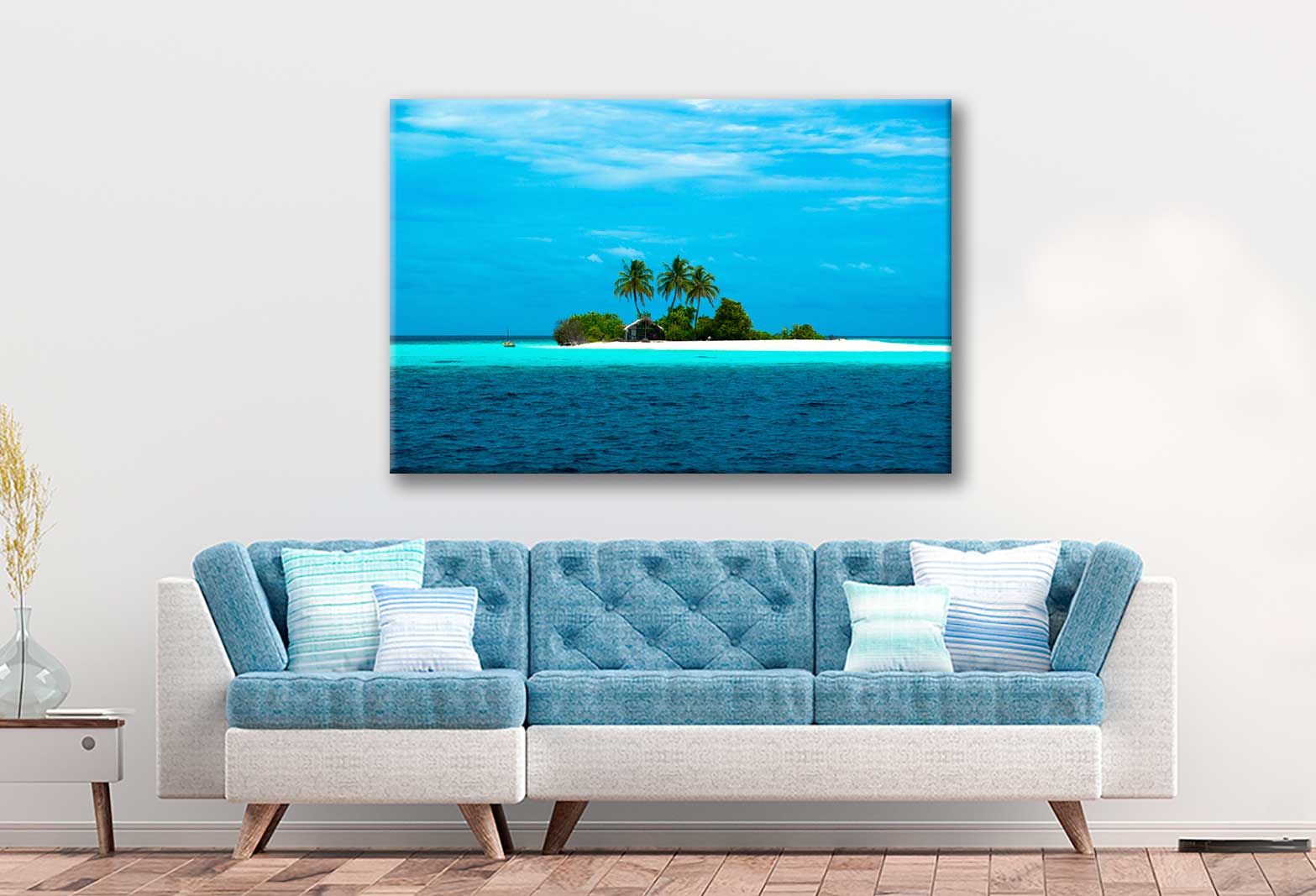 Bella Home Maldivian Small Desert Islands Print Canvas Ready to hang