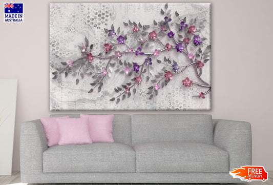 Floral 3D Design Print 100% Australian Made