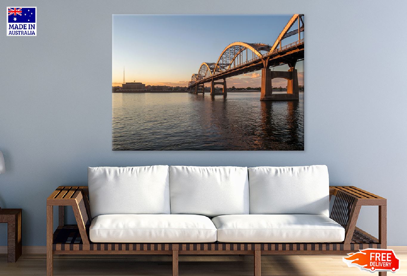 Centennial Bridge with River View Photograph Print 100% Australian Made