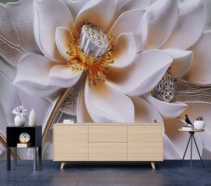 Wallpaper Murals Peel and Stick Removable Stunning Flower Closeup Design High Quality