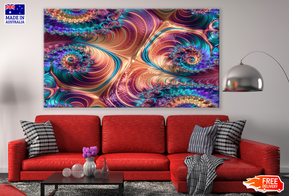 Colourful Abstract Fractal Design Print 100% Australian Made