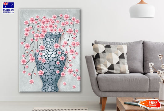 Pink Flower Vase 3D Design Print 100% Australian Made