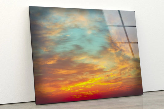 Sunset Sky Scenery Photograph Acrylic Glass Print Tempered Glass Wall Art 100% Made in Australia Ready to Hang