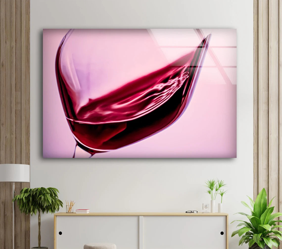 Wine Glass Closeup Photograph Acrylic Glass Print Tempered Glass Wall Art 100% Made in Australia Ready to Hang