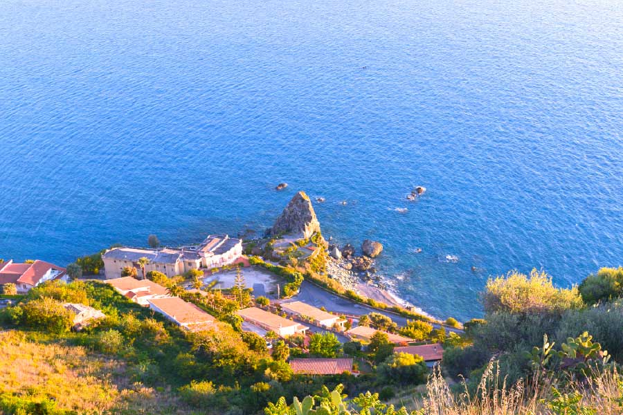 Bella Home Aerial View of the Coreca Rocks Print Canvas Ready to hang