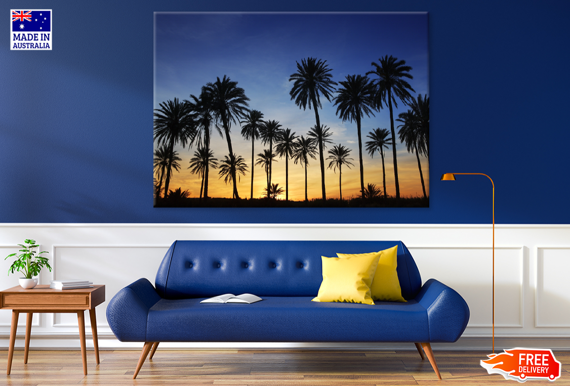 Palm Trees Sunset Scenery Photograph Print 100% Australian Made