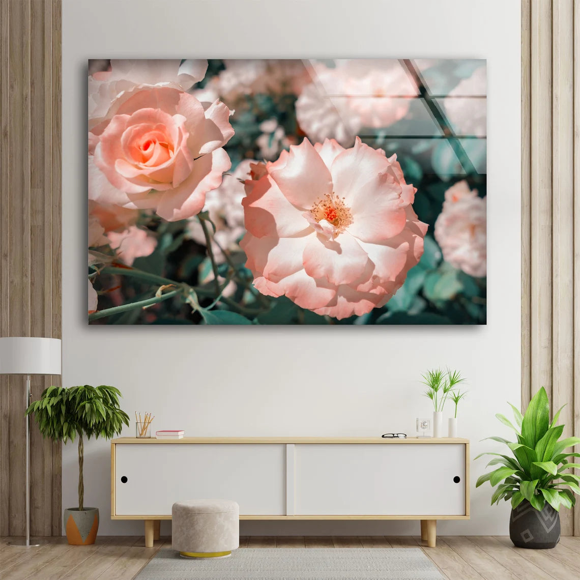 Pink Flower on Tree Closeup Photograph Acrylic Glass Print Tempered Glass Wall Art 100% Made in Australia Ready to Hang