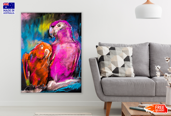 Parrot Couple Painting Print 100% Australian Made