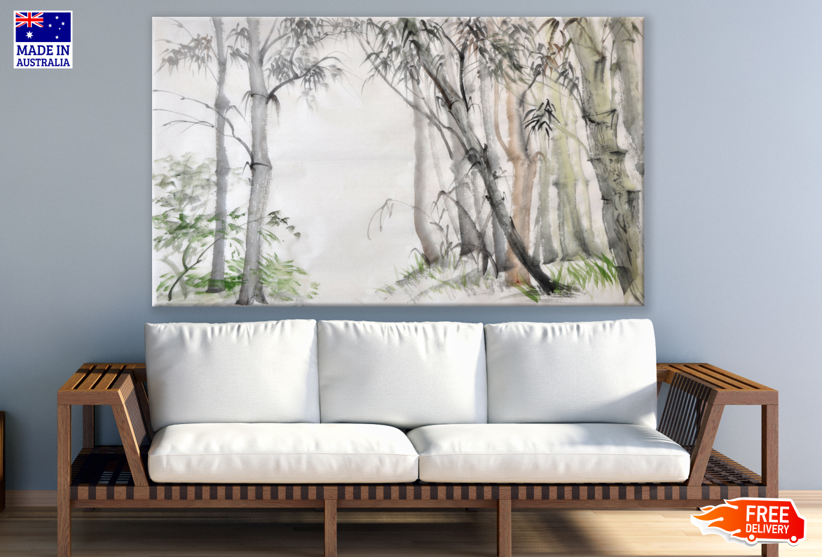 Bamboo Trees Painting Print 100% Australian Made