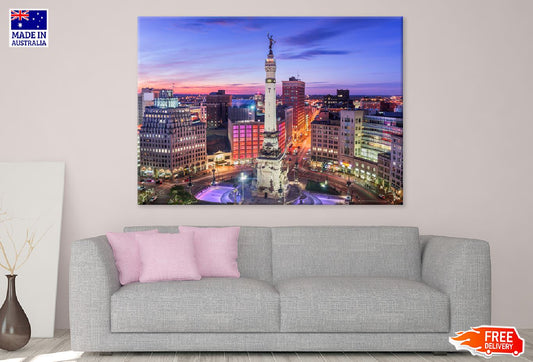 Indianapolis Skyline Monument Photograph USA Print 100% Australian Made