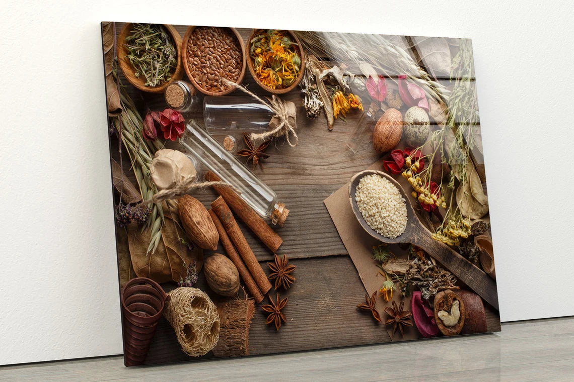 Rice & Spices Photograph Acrylic Glass Print Tempered Glass Wall Art 100% Made in Australia Ready to Hang