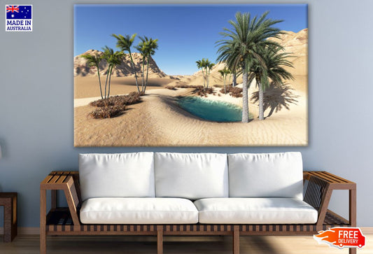 Water Hole in Desert Print 100% Australian Made