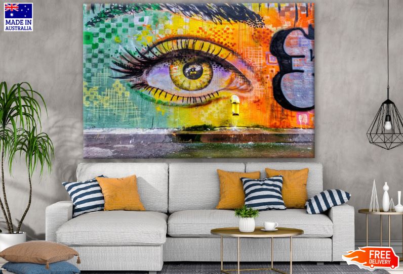 Colorful Eye Wall Painting Photograph Print 100% Australian Made