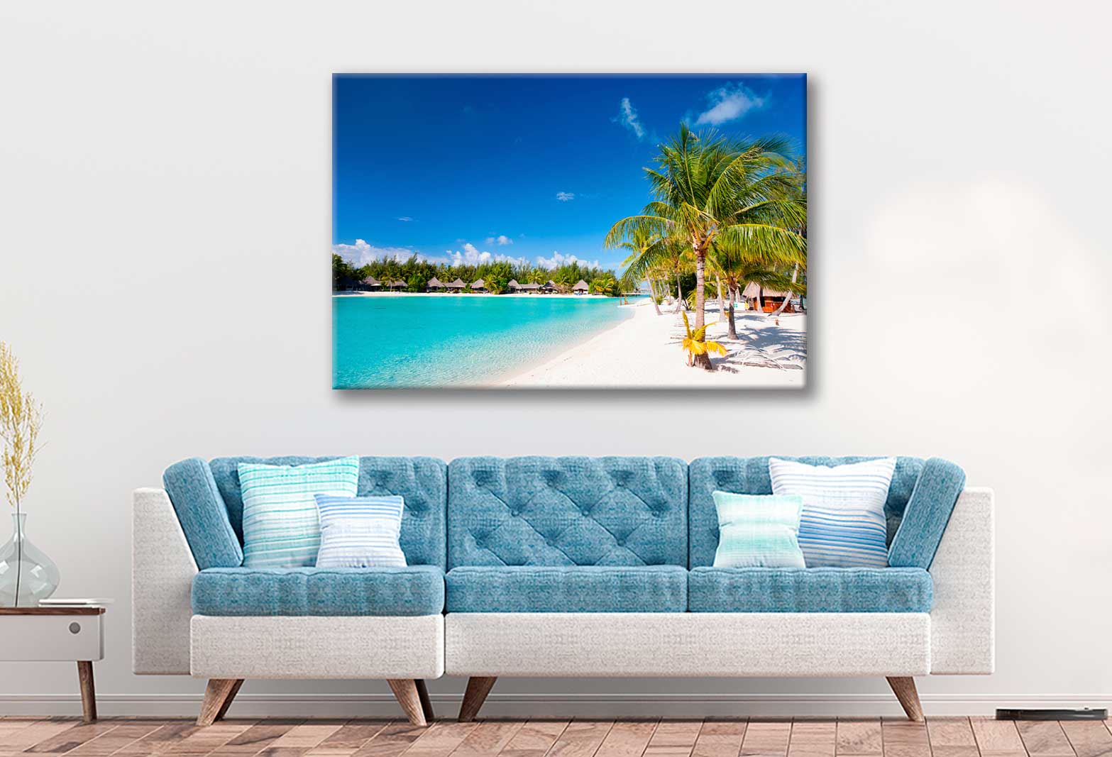 Bella Home Beautiful Beach On Bora Bora Island Print Canvas Ready to hang