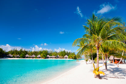 Bella Home Beautiful Beach On Bora Bora Island Print Canvas Ready to hang