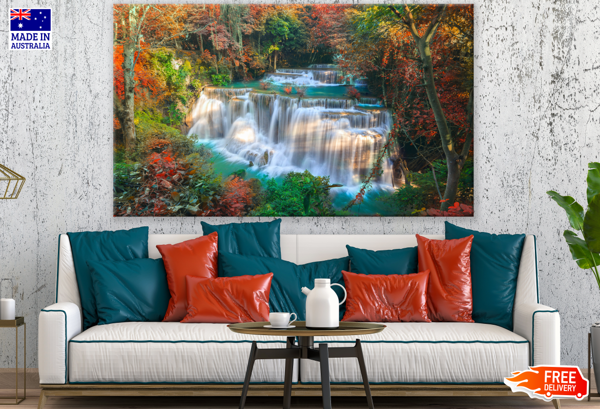 Huai Mae Khamin Waterfall in Thailand Photograph Print 100% Australian Made