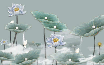 Green & Gold Floral 3D Design Print 100% Australian Made