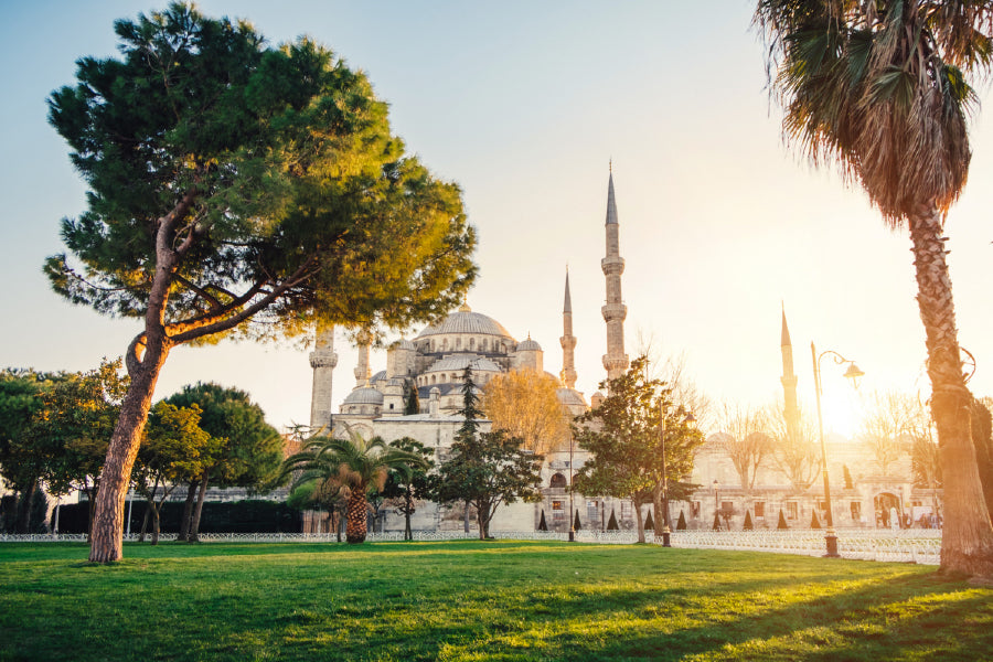 Sultanahmet Blue Mosque Sunset View Photograph Print 100% Australian Made