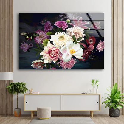 Colorful Flower Bunch Photograph Acrylic Glass Print Tempered Glass Wall Art 100% Made in Australia Ready to Hang