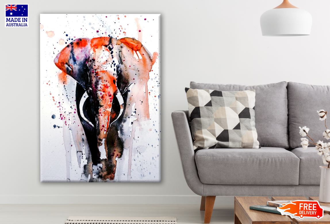 Colorful Elephant Painting Print 100% Australian Made