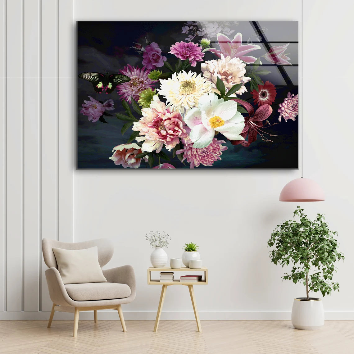 Colorful Flower Bunch Photograph Acrylic Glass Print Tempered Glass Wall Art 100% Made in Australia Ready to Hang