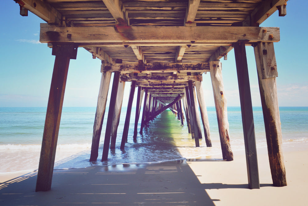 Wooden Pier Ovwe Sea Photograph Home Decor Premium Quality Poster Print Choose Your Sizes