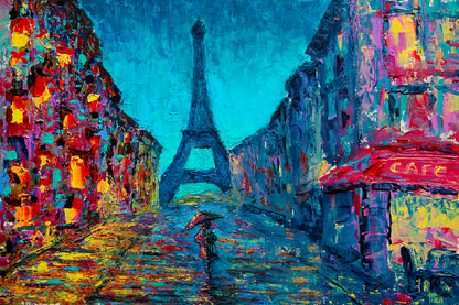 Paris City Street Art Painting Print 100% Australian Made