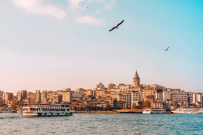 View of Istanbul City & Tower Photograph Home Decor Premium Quality Poster Print Choose Your Sizes