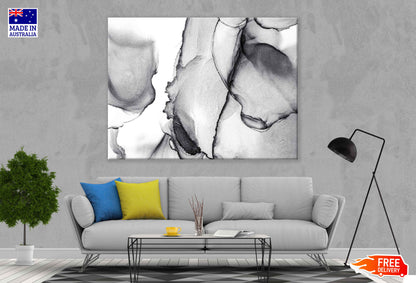 Black & White Liquid Abstract Art Print 100% Australian Made