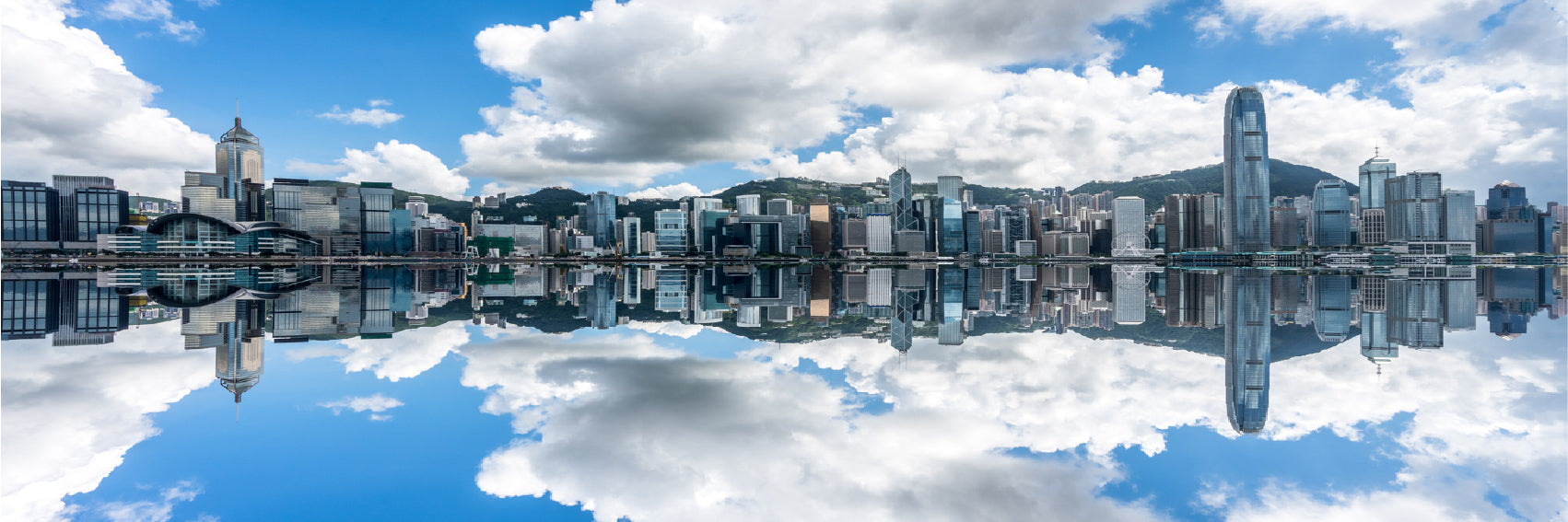 Panoramic Canvas Victoria Harbor View Photograph High Quality 100% Australian Made Wall Canvas Print Ready to Hang