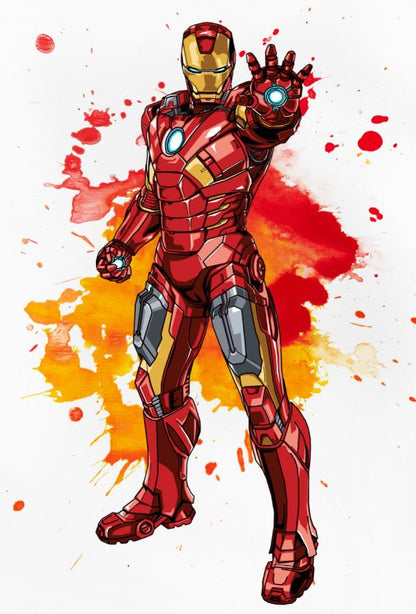 Iron Man Superhero's Watercolour Arts Print Premium Canvas Ready to Hang High Quality choose sizes