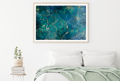 Blue & Green Abstract Design Home Decor Premium Quality Poster Print Choose Your Sizes