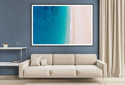 White Sandy Beach Aerial View Greece Home Decor Premium Quality Poster Print Choose Your Sizes