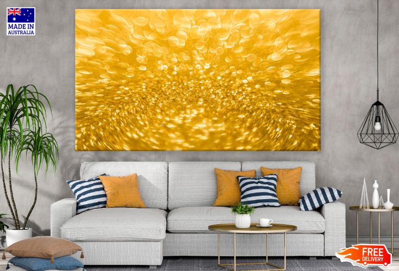 Yellow Abstract Design Print 100% Australian Made