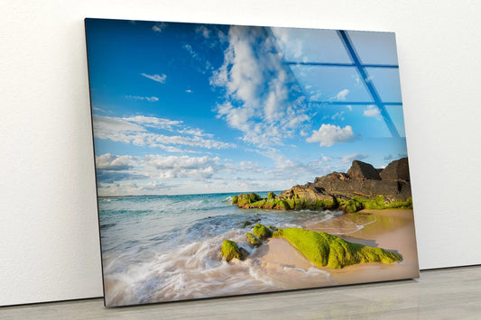 Sea & Mountain Scenery Photograph Acrylic Glass Print Tempered Glass Wall Art 100% Made in Australia Ready to Hang