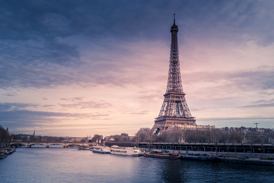 Eiffal Tower & Sunset View Photograph Print 100% Australian Made