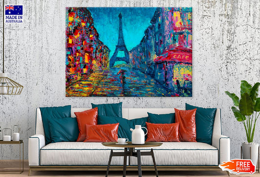 Paris City Street Art Painting Print 100% Australian Made