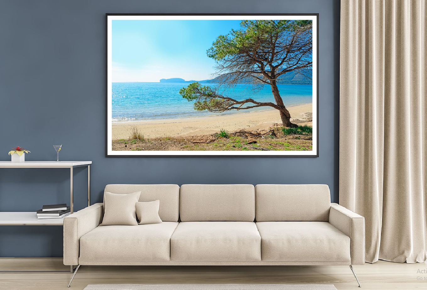 Pine Tree on Mugoni Sea Photograph Sardinia Home Decor Premium Quality Poster Print Choose Your Sizes