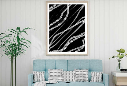 White Light Lines Abstract Design Home Decor Premium Quality Poster Print Choose Your Sizes