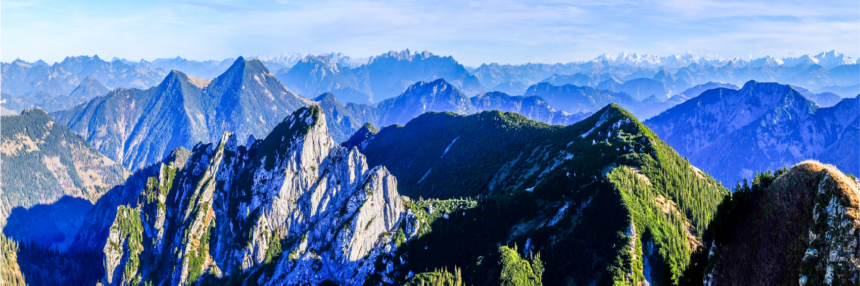 Panoramic Canvas Mangfall Mountains View Photograph High Quality 100% Australian Made Wall Canvas Print Ready to Hang