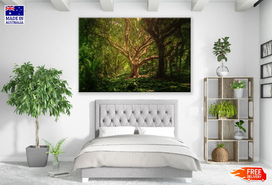 Green Tree Forest Painting Print 100% Australian Made