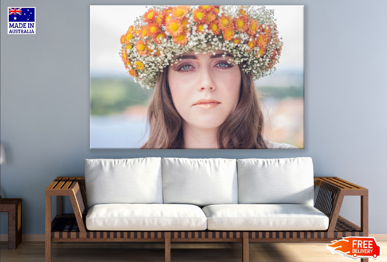 Girl With Flower Headdress Photograph Print 100% Australian Made