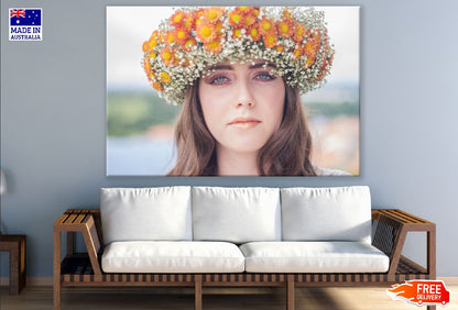 Girl With Flower Headdress Photograph Print 100% Australian Made