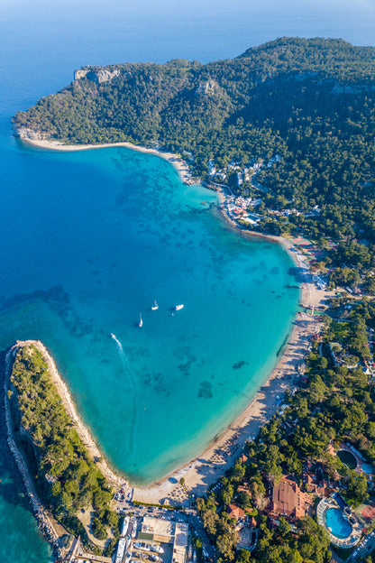 Moonlight Beach in Kemer Aerial View Photograph Print 100% Australian Made