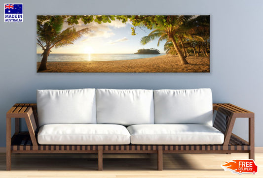 Panoramic Canvas Stunning Sea Scenery Photograph High Quality 100% Australian made wall Canvas Print ready to hang